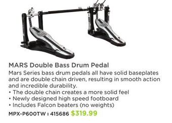 Long & McQuade Mapex mars double pedal offer