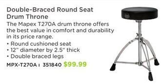Long & McQuade Mapex t270a - round seat throne offer