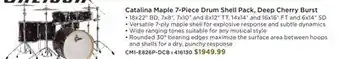 Long & McQuade Catalina maple 7-piece drum shell pack, deep cherry burst offer