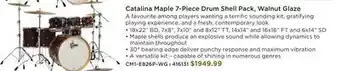 Long & McQuade Gretsch drums catalina maple 7-piece shell pack (22,8,10,12,14,16,sd) - walnut glaze offer