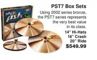 Long & McQuade Paiste pst7 box sets offer