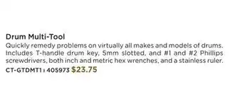 Long & McQuade Groovetech drum multi-tool offer