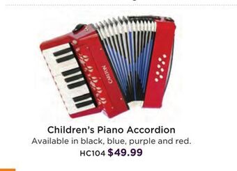 Long & McQuade Carlton children's piano accordion offer