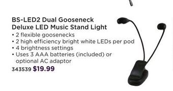 Long & McQuade Yorkville dual music stand light offer