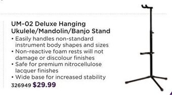 Long & McQuade Yorkville hanging-style ukulele/mandolin stand offer