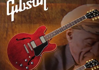 Long & McQuade Gibson es-335 dot semi-hollow body electric - sixties cherry offer