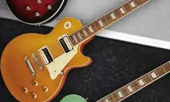 Long & McQuade Epiphone les paul classic worn - worn goldtop offer