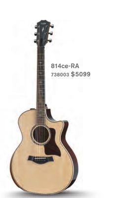Long & McQuade Taylor guitars 814ce grand auditorium spruce/rosewood acoustic-electric guitar w/armrest offer