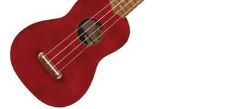 Long & McQuade Fender venice soprano ukulele, walnut fretboard - cherry offer