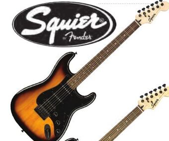 Long & McQuade Squier fsr bullet stratocaster ht hss, laurel fingerboard - 2-colour sunburst with black hardware offer