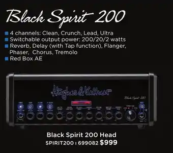 Long & McQuade Hughes & kettner black spirit 200 guitar head offer
