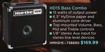 Long & McQuade Hartke hd15 15w 6.5'' bass combo offer