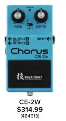 Long & McQuade Boss waza craft chorus pedal offer