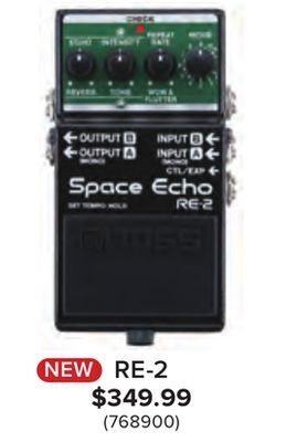Long & McQuade Boss re-2 space echo pedal offer