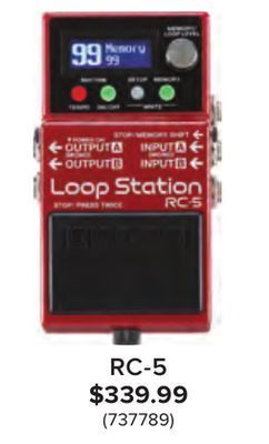 Long & McQuade Boss rc-5 loopstation offer