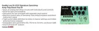 Long & McQuade Tech 21 di-2112 geddy lee signature sansamp offer