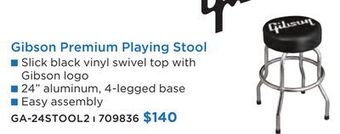 Long & McQuade Gibson swivel playing stool 24'' offer