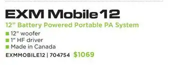 Long & McQuade Yorkville exm mobile 12 - excursion mini battery powered pa offer
