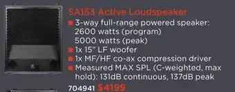 Long & McQuade Yorkville synergy array powered speaker offer