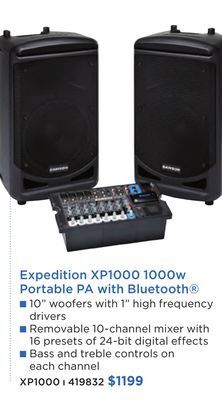 Long & McQuade Samson expedition 10-channel mixer w/digital effects/bluetooth offer