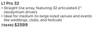 Long & McQuade Bose professional products l1 pro32 portable line array offer