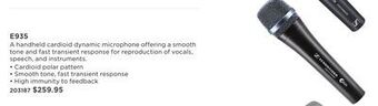 Long & McQuade Sennheiser e935 cardioid dynamic microphone offer