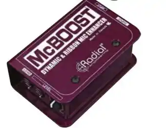 Long & McQuade Radial mcboost 25db signal booster for dynamic & ribbon microphones offer