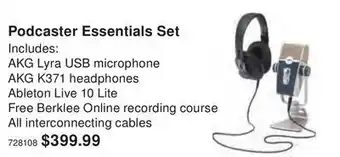 Long & McQuade Akg podcaster essentials audio production toolkit offer