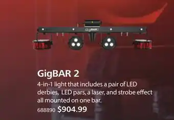 Long & McQuade Gigbar 2 4-in-1 lighting system offer