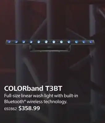 Long & McQuade Chauvet dj colorband t3 bt compact rgb led linear wash light w/ bluetooth offer