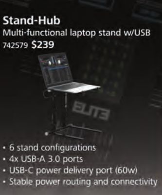 Long & McQuade Reloop stand hub - advanced laptop stand with usb-c pd hub offer