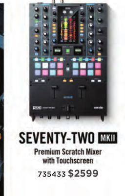 Long & McQuade Rane seventy-two mkii 2-channel serato dj battle mixer offer