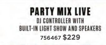 Long & McQuade Numark party mix live dj controller w/built-in lightshow & speakers offer