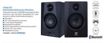 Long & McQuade Yorkville powered 50-watt 3.5'' monitor w/bluetooth (active + passive pair) offer