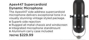 Long & McQuade Apex 447 vintage style dynamic microphone offer