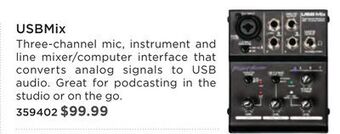 Long & McQuade Art pro audio mini usb recording mixer offer