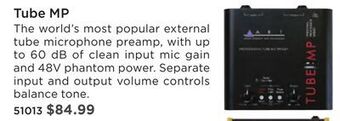 Long & McQuade Art pro audio tube mic preamp offer