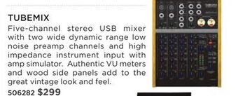 Long & McQuade Art pro audio tubemix 5-channel recording mixer with usb and assignable 12ax7 tube offer