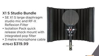 Long & McQuade Se electronics large diaphragm condenser w/pop/rff/cable offer