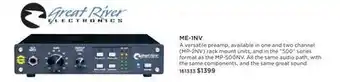 Long & McQuade Great river electronics me-1nv - single channel microphone preamp offer