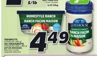 IGA Litehouse Dip Or Dressing offer