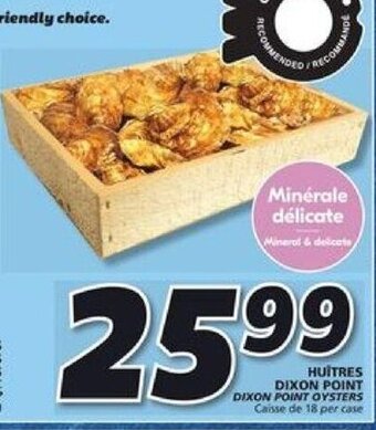 IGA Dixon Point Oysters offer