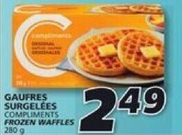 IGA Compliments Frozen Waffles offer