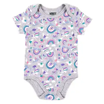Giant Tiger Monkey bars infant girl's cotton short sleeve printed onesie offer