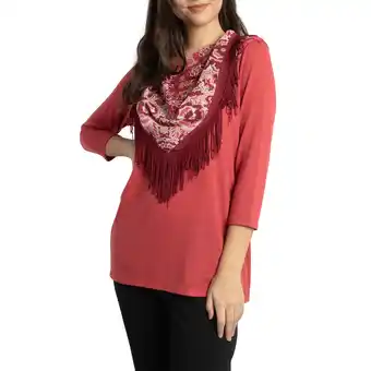 Giant Tiger Classic editions women's 3/4 sleeve sweaterknit top with scarf offer