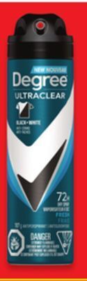 Walmart Degree or dove men+care antiperspirant offer