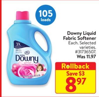 Walmart Downy liquid fabric softener offer