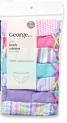 Walmart Kids' george packaged underwear offer