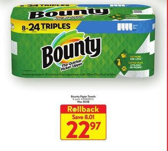 Walmart Bounty paper towels offer
