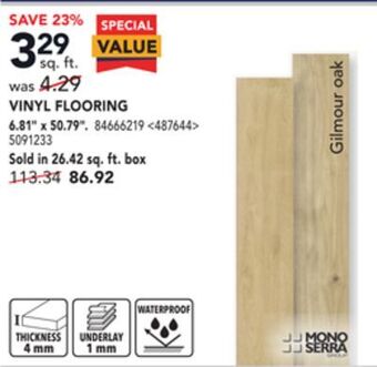Lowe's Mono serra vinyl flooring 6.81" x 50.79" offer